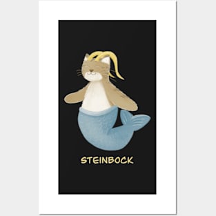 Steinbock Katze zodiac sign Posters and Art